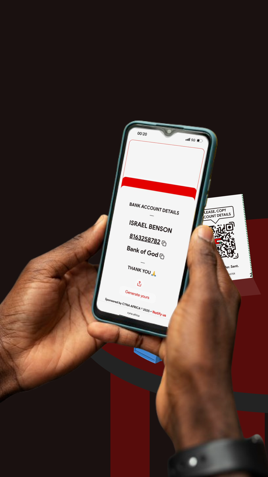 Copied their account number now?